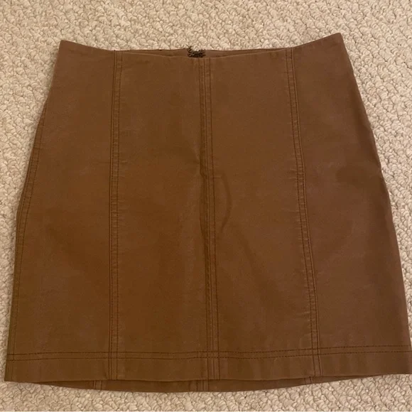 Free People Modern Femme Vegan Leather Mini Skirt - Picture 3 of 4